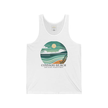 Coastal Vibes Condado Beach Unisex Jersey Tank