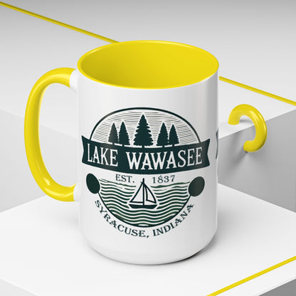 Vintage Lake Wawasee Accent Coffee Mug