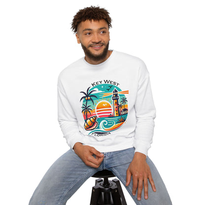 Vibrant Key West Unisex Drop Shoulder Sweatshirt