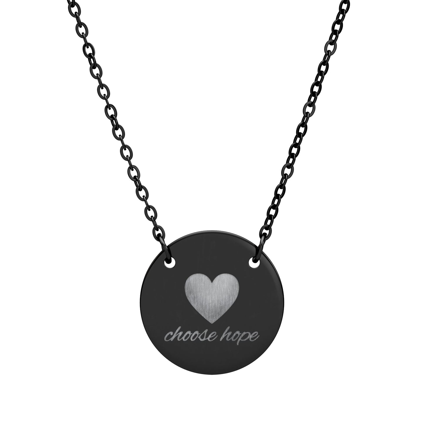 Choose Hope — Engraved Circle Necklace