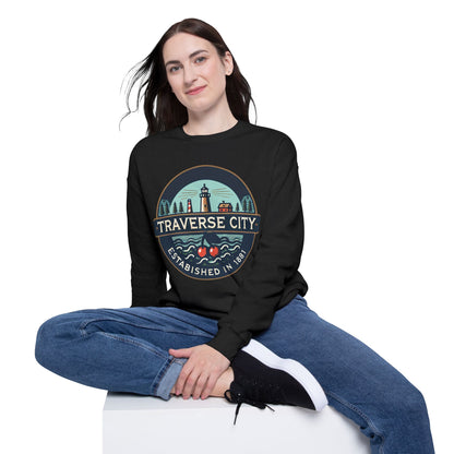 Vintage Traverse City Unisex Drop Shoulder Sweatshirt