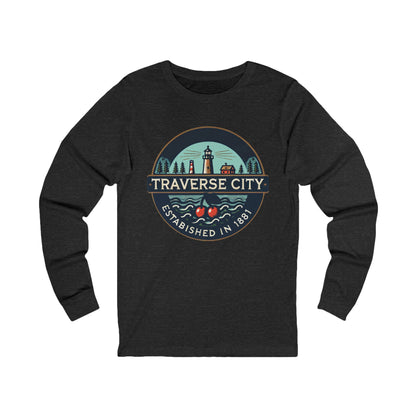 Vintage Traverse City Unisex Jersey Long Sleeve Tee