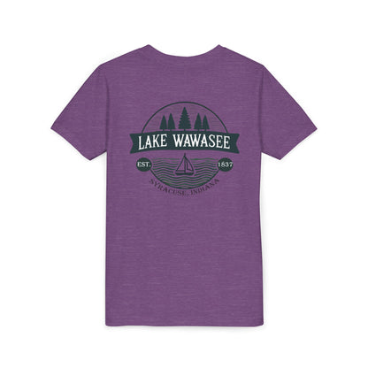 Vintage Lake Wawasee Unisex Youth Short Sleeve Tee