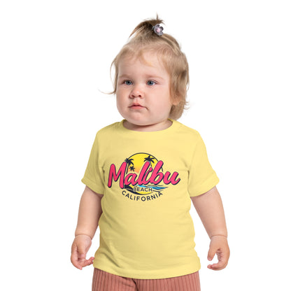 Retro Malibu Unisex Baby Short Sleeve T-Shirt