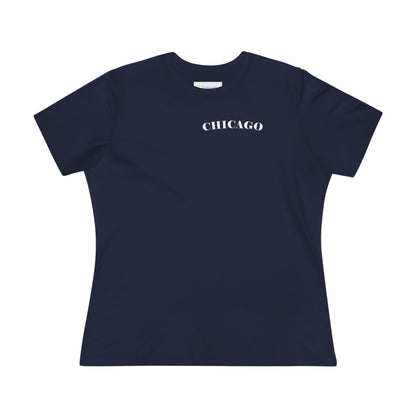 Mystery Noir Chicago Skyline Sunset Women's Cotton Tee