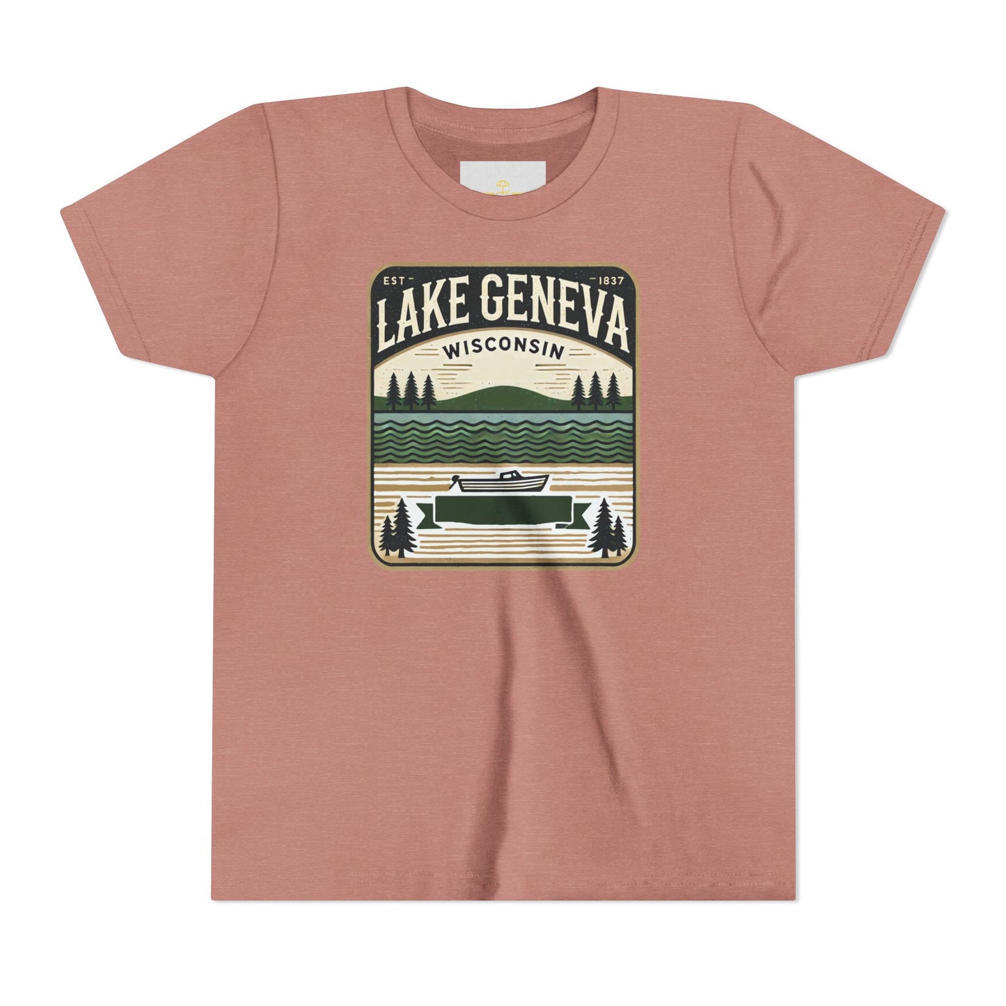 Vintage Lake Geneva Unisex Youth Short Sleeve Tee