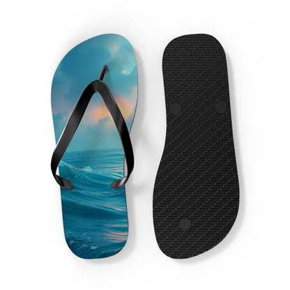 Ocean Waves Flip Flops