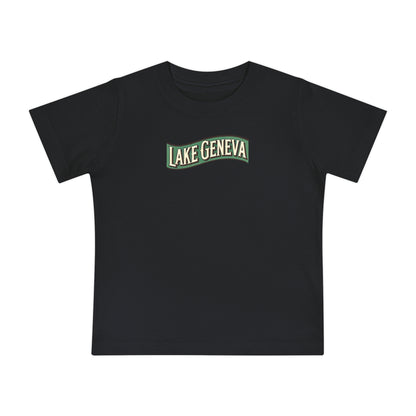 Retro Lake Geneva Unisex Baby Short Sleeve T-Shirt