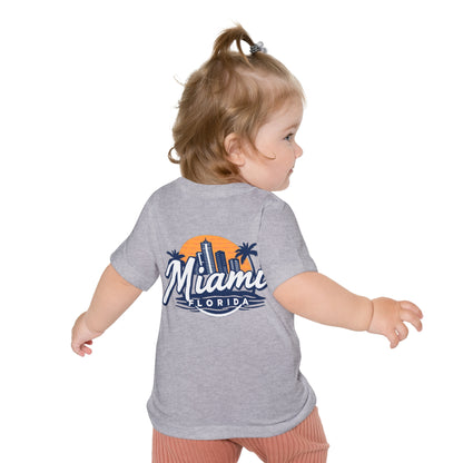 Retro Miami Unisex Baby Short Sleeve T-Shirt