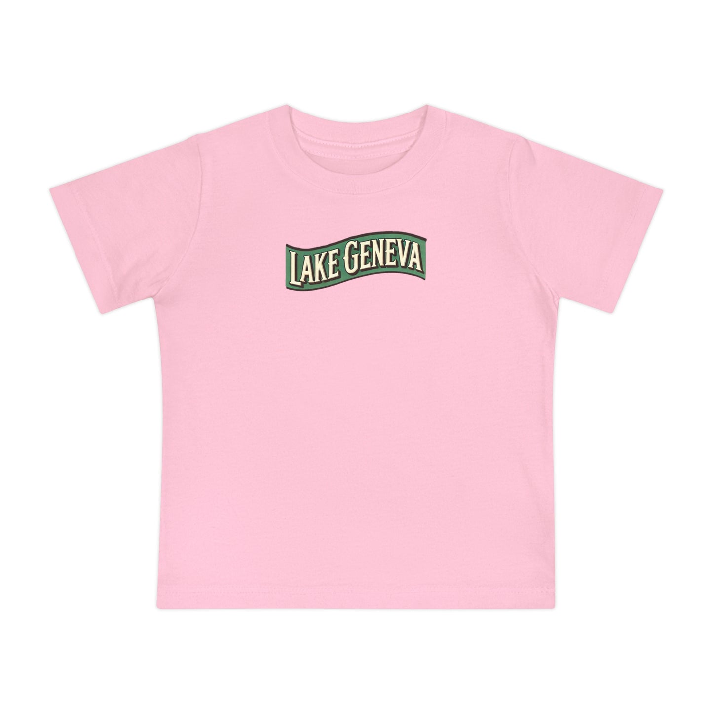 Retro Lake Geneva Unisex Baby Short Sleeve T-Shirt
