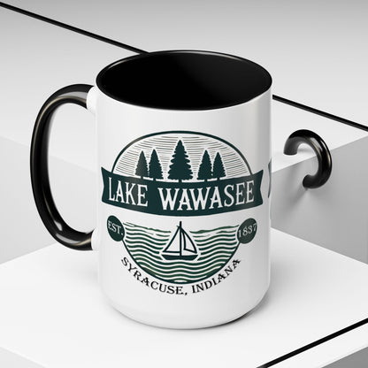 Vintage Lake Wawasee Accent Coffee Mug