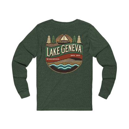 Retro Lake Geneva Unisex Jersey Long Sleeve Tee