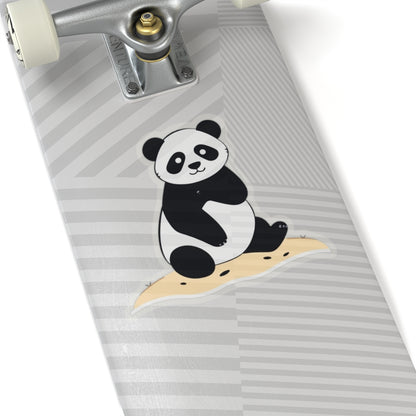 Beach Panda Kiss-Cut Sticker