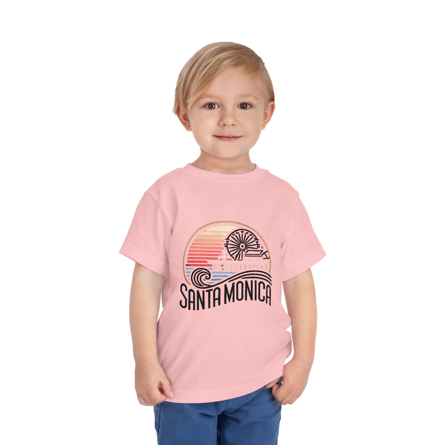 Vibrant Santa Monica Toddler Short Sleeve Tee