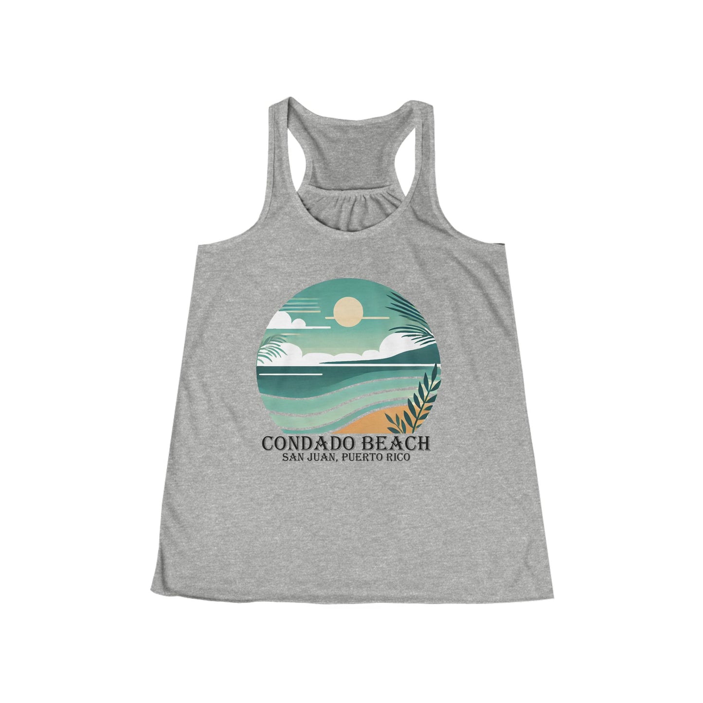 Coastal Vibes Condado Beach Women's Flowy Racerback Tank