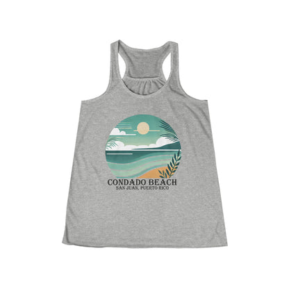 Coastal Vibes Condado Beach Women's Flowy Racerback Tank