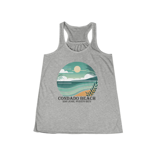 Coastal Vibes Condado Beach Women's Flowy Racerback Tank