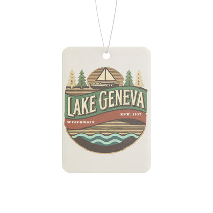Retro Lake Geneva Car Air Freshener