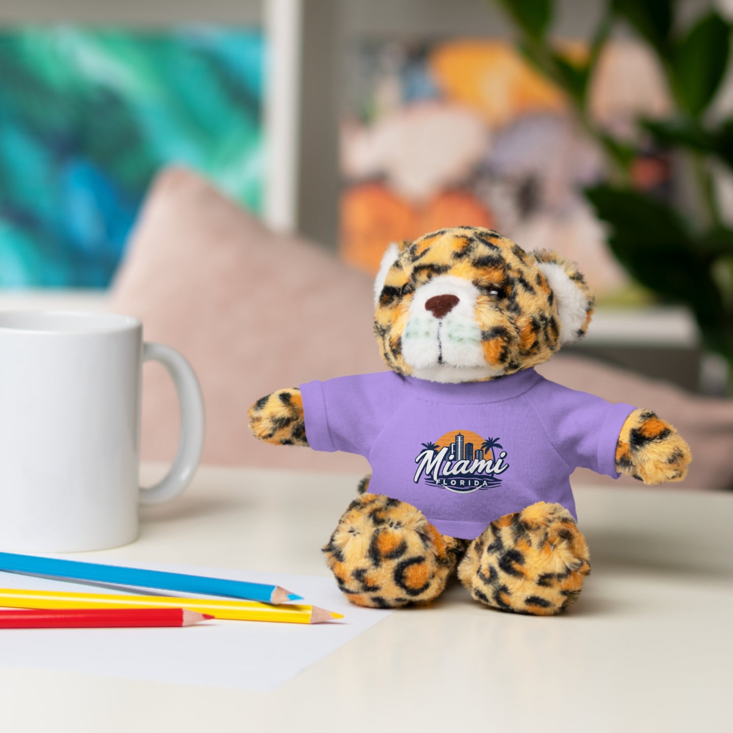 Retro Miami Stuffed Animals with Tee