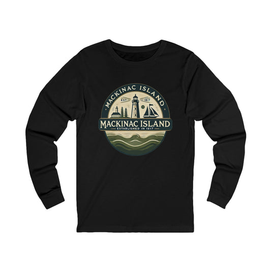 Vintage Mackinac Island Unisex Jersey Long Sleeve Tee