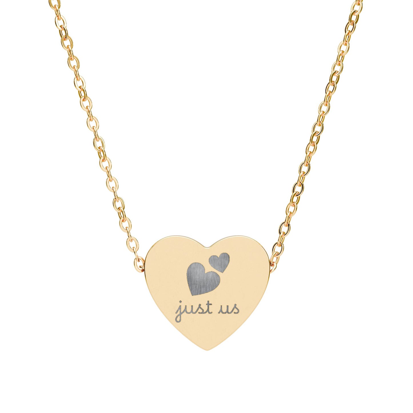 Just Us — Engraved Heart Necklace