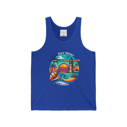 Vibrant Key West Unisex Jersey Tank