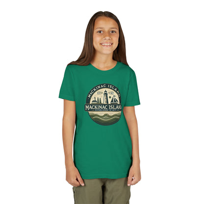 Vintage Mackinac Island Unisex Youth Short Sleeve Tee