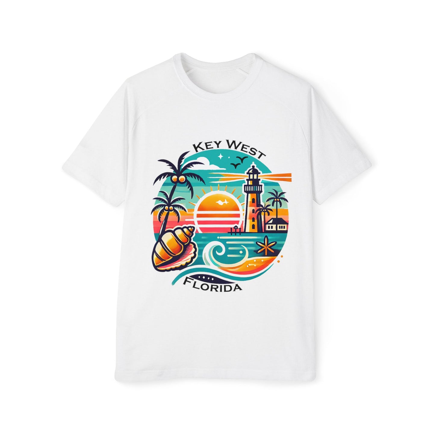 Vibrant Key West Men's Raglan T-Shirt