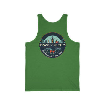 Vintage Traverse City Unisex Jersey Tank
