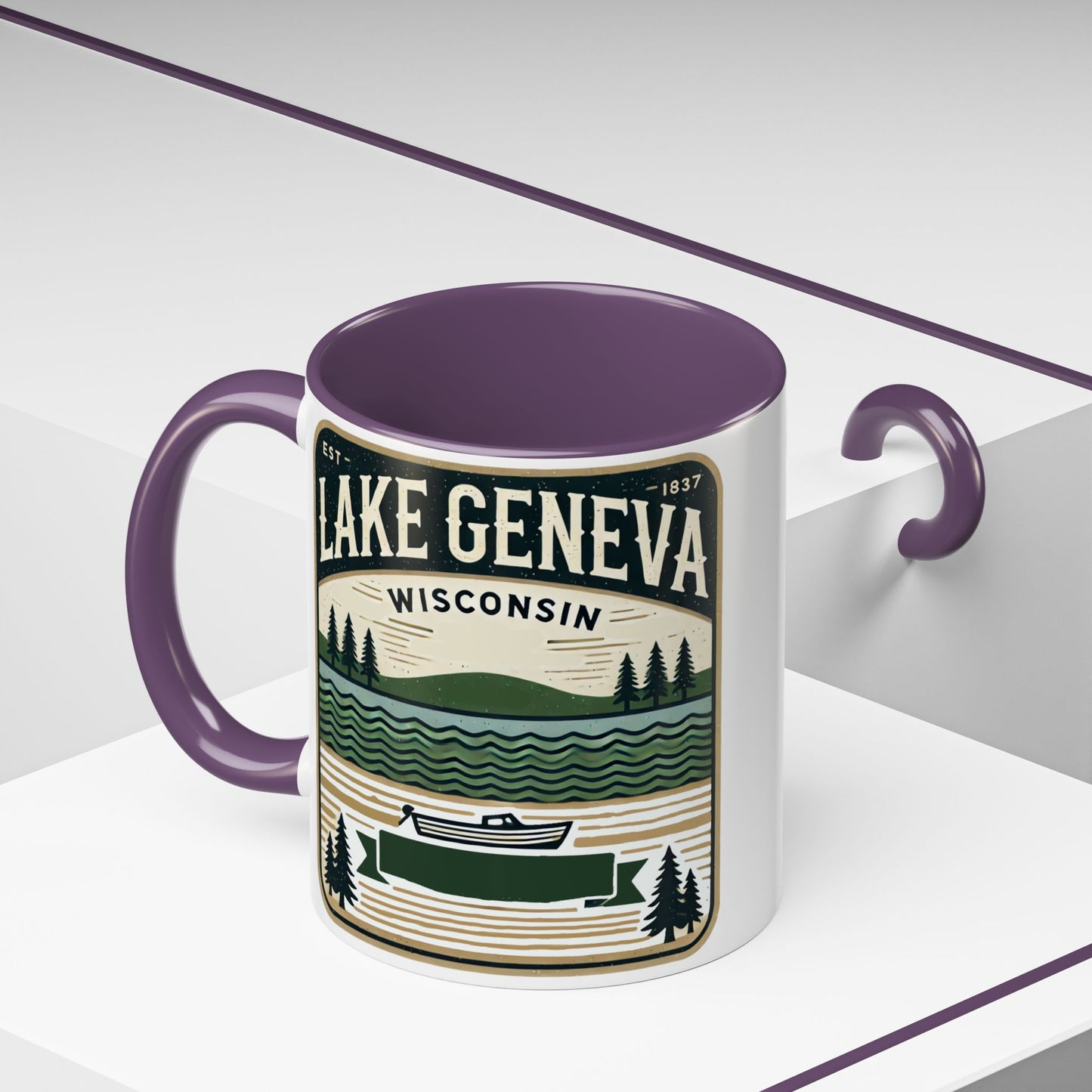 Vintage Lake Geneva Accent Coffee Mug