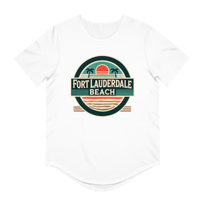 Vintage Fort Lauderdale Men's Jersey Curved Hem Tee