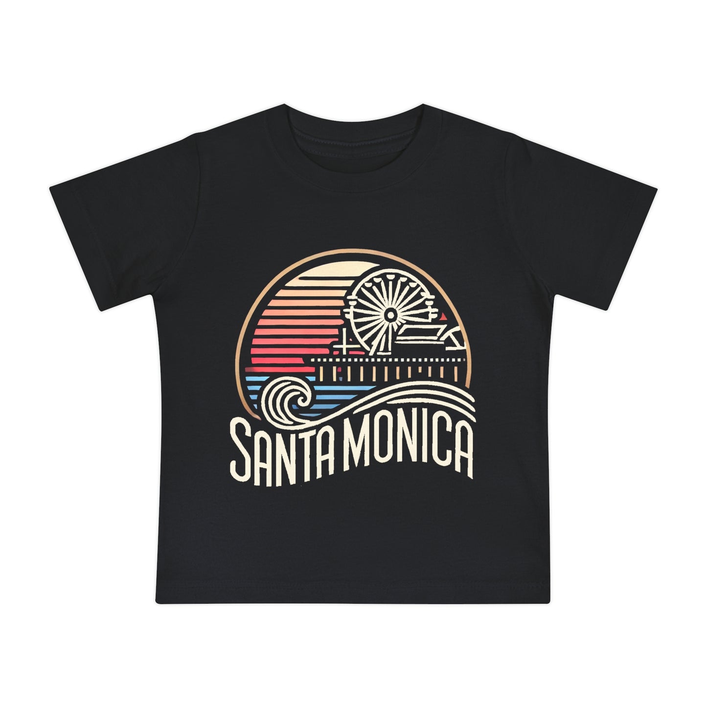 Vibrant Santa Monica Baby Short Sleeve T-Shirt