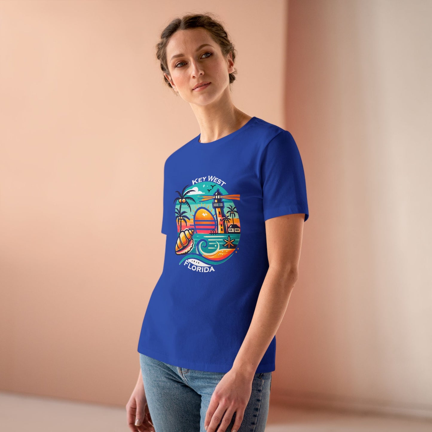 Vibrant Key West Women's Cotton Tee