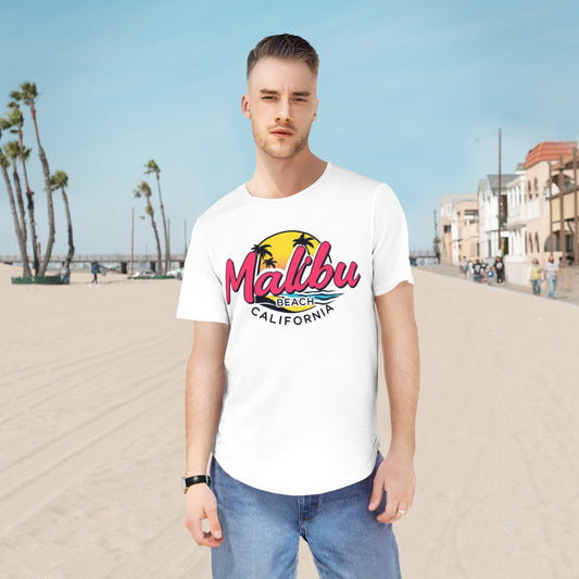 Retro Malibu Men's Jersey Curved Hem Tee