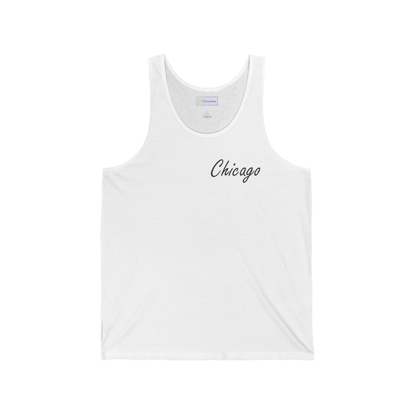 Elegant Chicago Skyline Unisex Jersey Tank