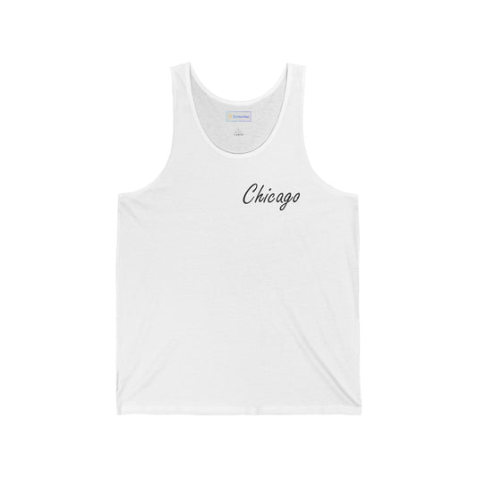 Elegant Chicago Skyline Unisex Jersey Tank