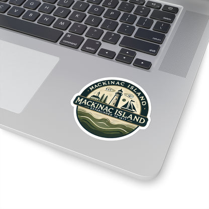 Vintage Mackinac Island Kiss-Cut Sticker