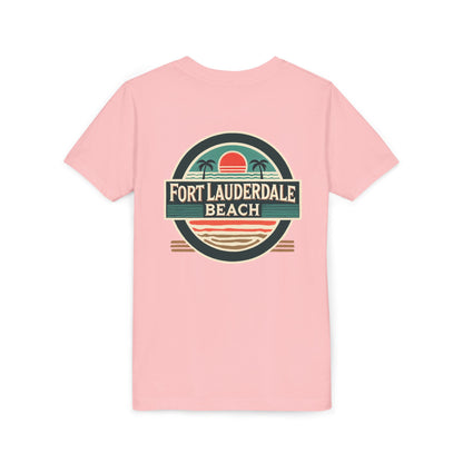 Vintage Fort Lauderdale Unisex Youth Short Sleeve Tee
