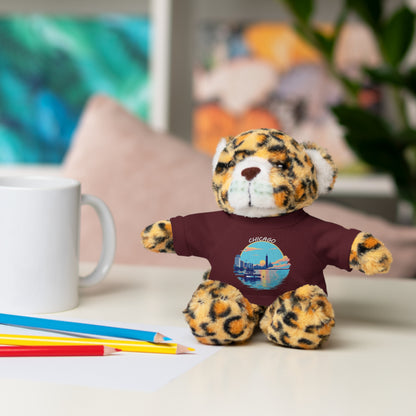 Retro Chicago Sunset Stuffed Animals with Tee