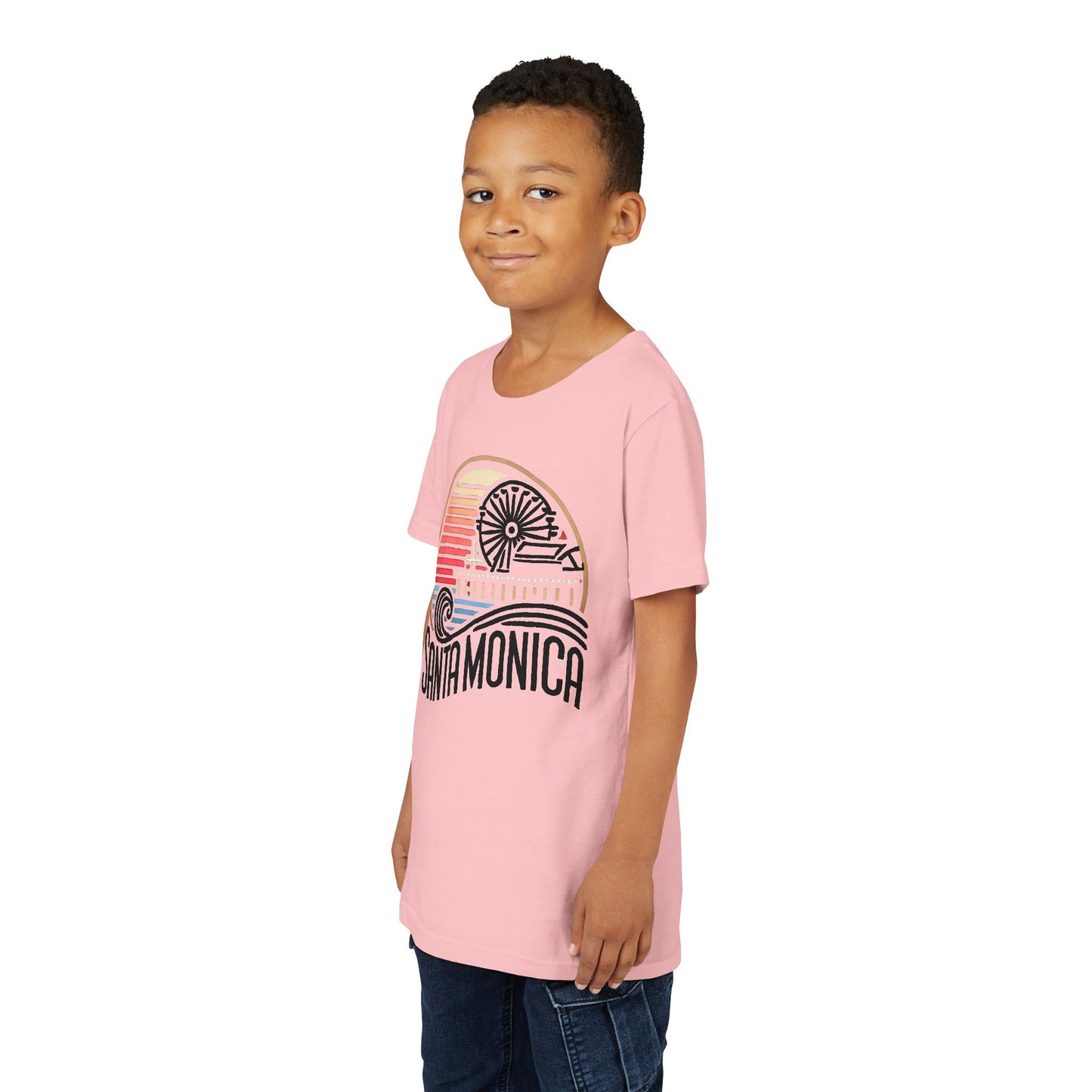 Vibrant Santa Monica Youth Short Sleeve Tee