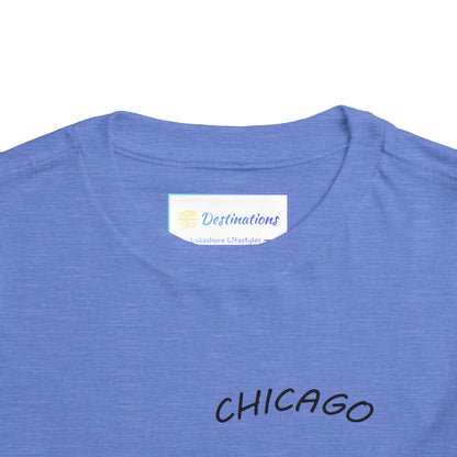 Retro Chicago Sunset Unisex Toddler Short Sleeve Tee