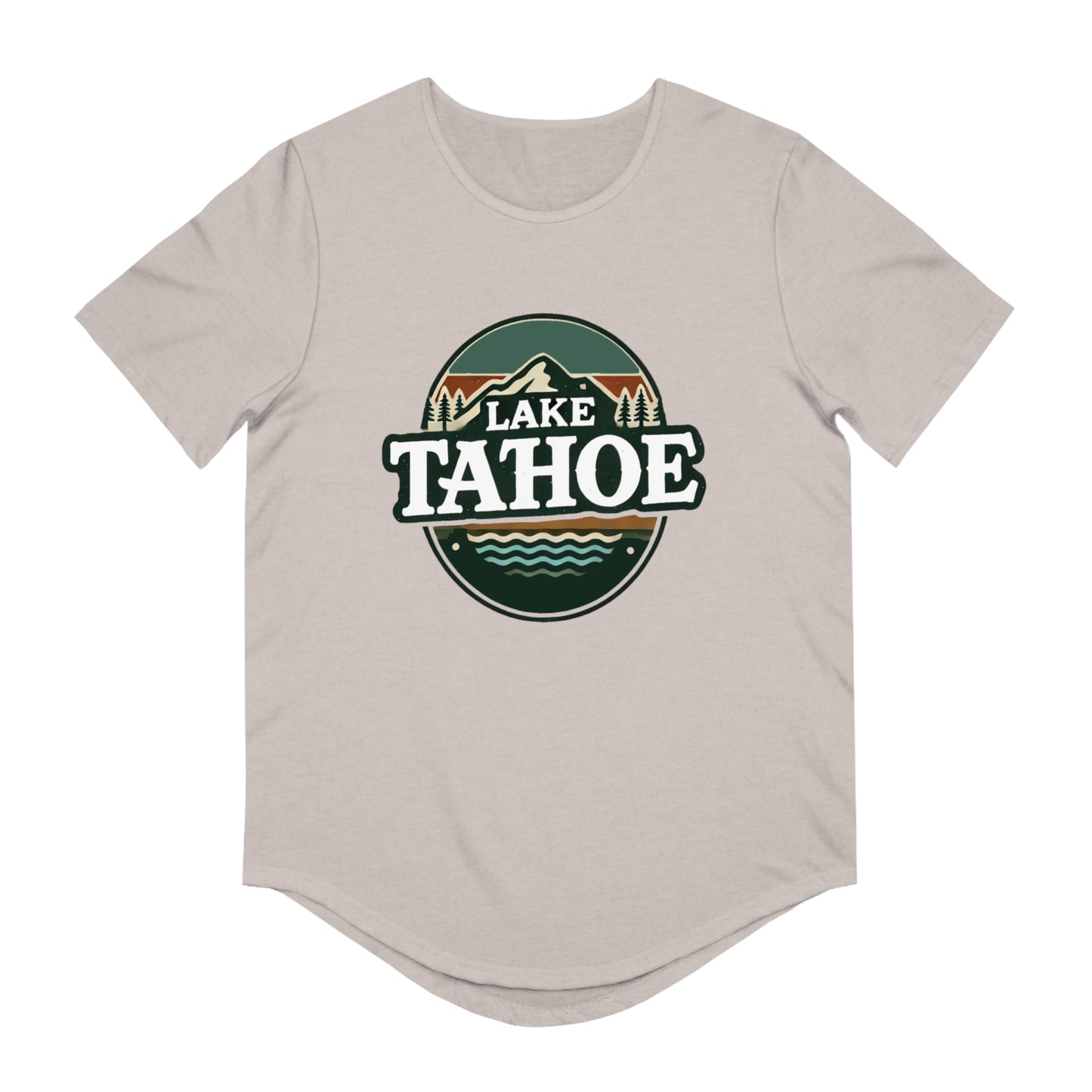 Vintage Lake Tahoe Men's Jersey Curved Hem Tee