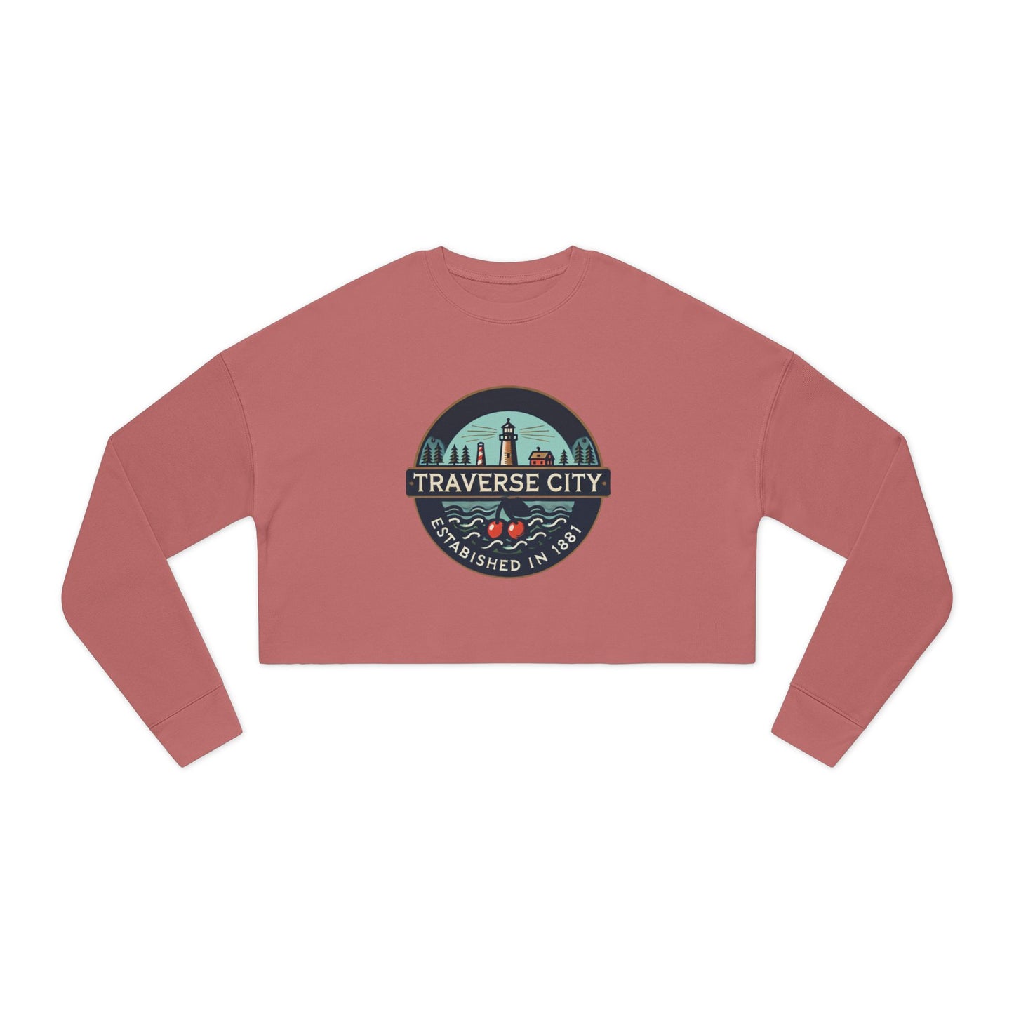 Vintage Traverse City Women's Cropped Sweatshirt