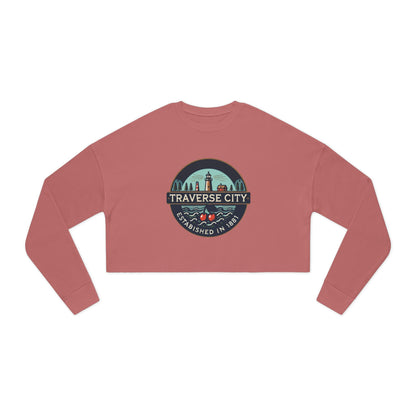 Vintage Traverse City Women's Cropped Sweatshirt