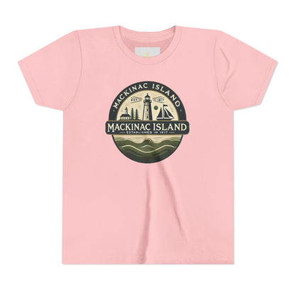 Vintage Mackinac Island Unisex Youth Short Sleeve Tee