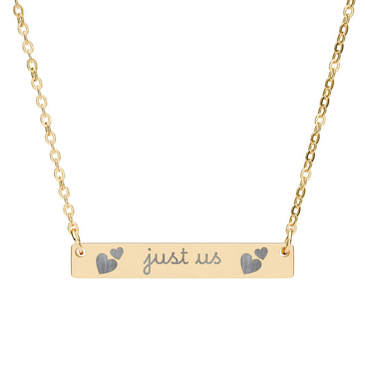 Just Us — Engraved Bar Necklace
