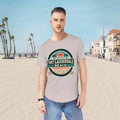 Vintage Fort Lauderdale Men's Jersey Curved Hem Tee