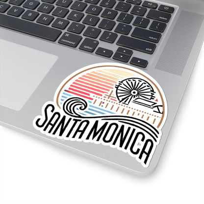 Vibrant Santa Monica Kiss-Cut Sticker
