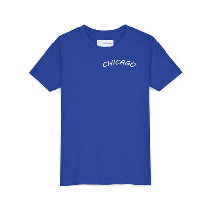 Retro Chicago Sunset Unisex Youth Short Sleeve Tee