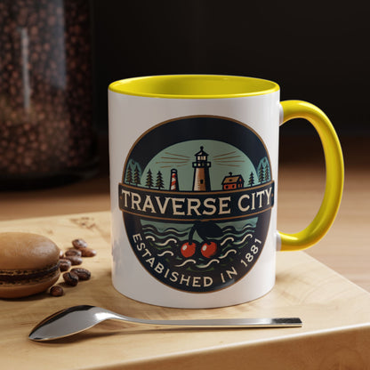 Vintage Traverse City Accent Coffee Mug